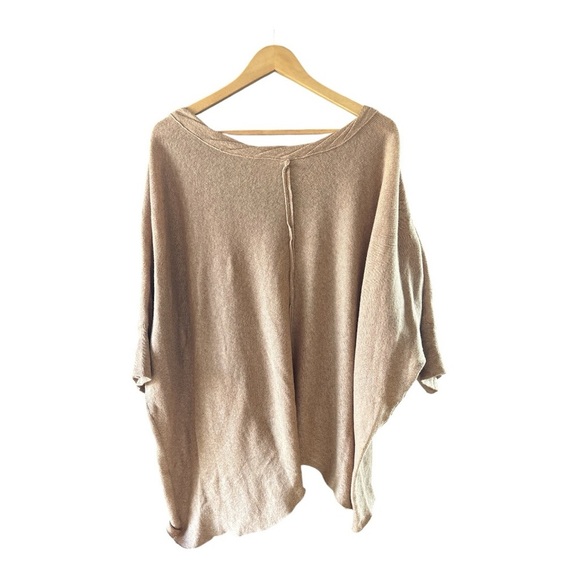 FREE PEOPLE Camel Knit Oversized Sweater - Picture 4 of 12